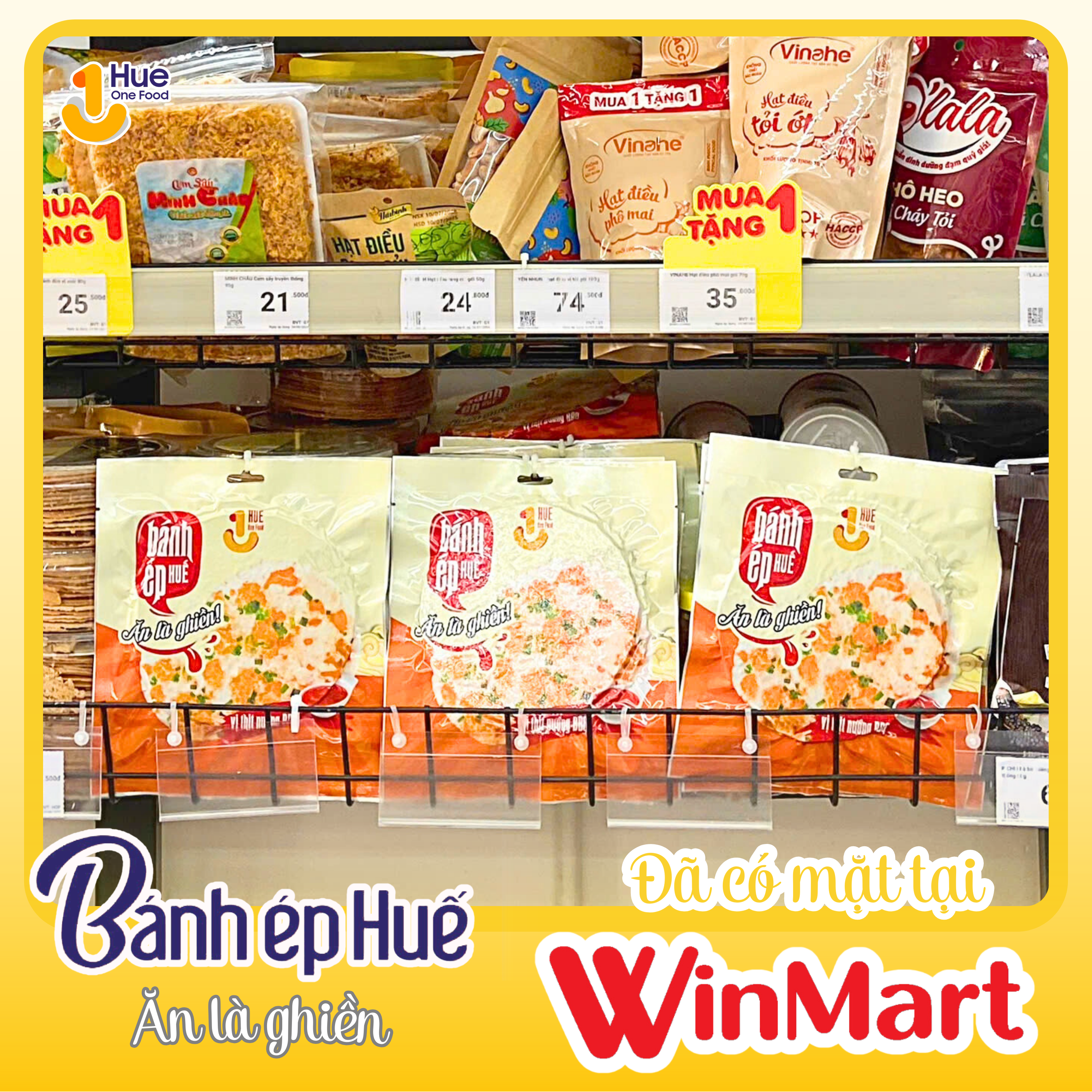 Bánh Ép Huế trên kệ hàng tại WinMart